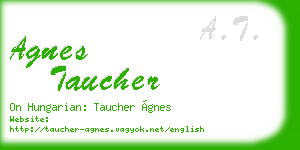 agnes taucher business card