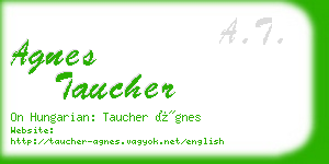 agnes taucher business card